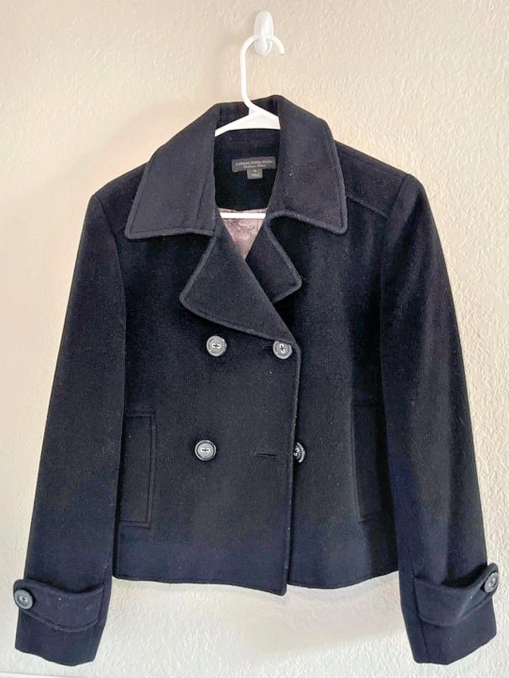 Express Design Studio Pea Coat in Black Size Medium
